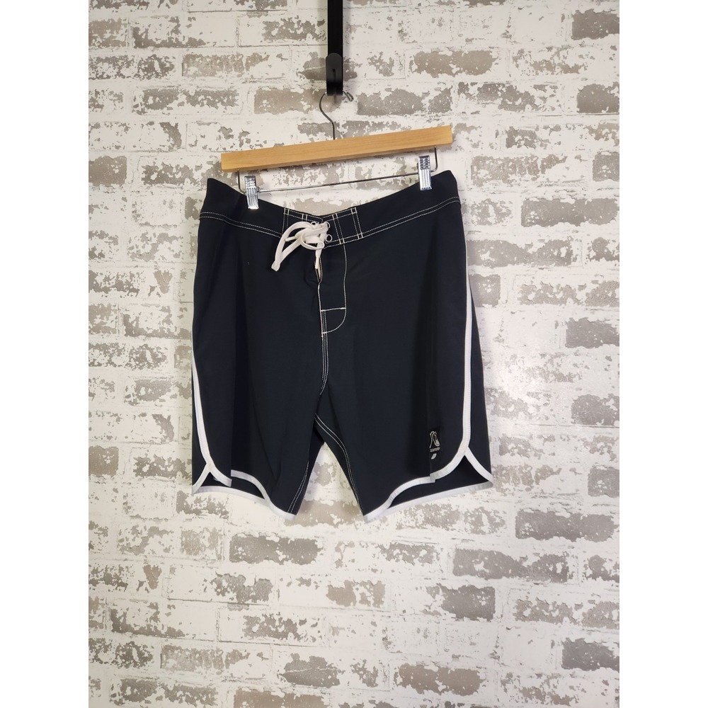 Quiksilver Boardshorts Mens 33 Black Original Scallop Active Swim Sports Summer